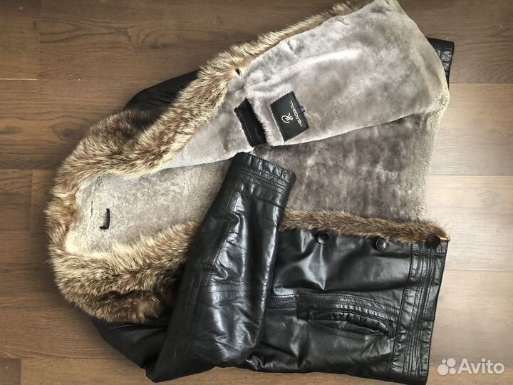 Куртка мужская зимняя кожаная
