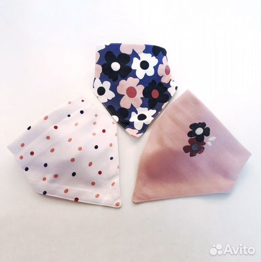 Нагрудники для девочки (3шт/уп)