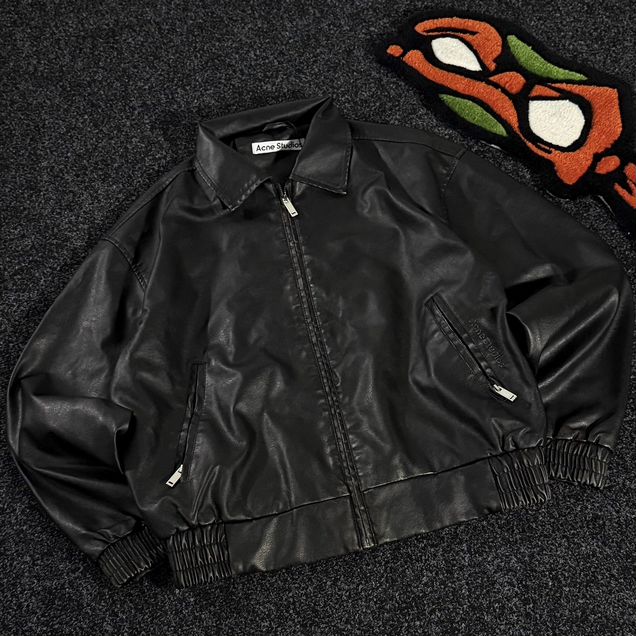 Кожаная куртка Acne Studios oversize