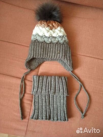 Комплект шапка и снуд на мальчика