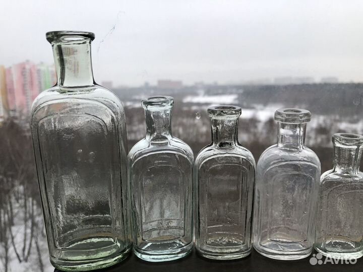 Пузырек Аптека Белое Стекло 19 век