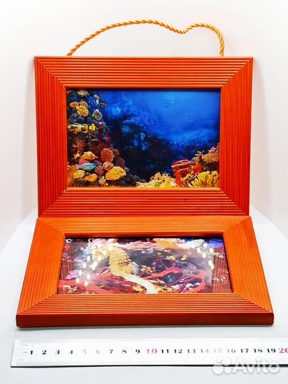 Фоторамка деревянная двойная 10*15