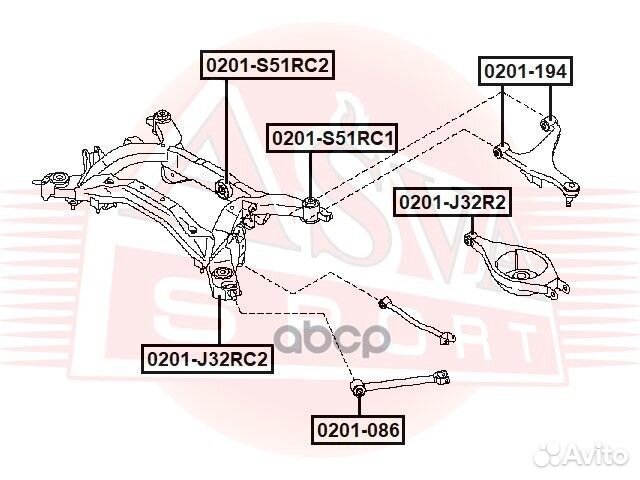 Сайлентблок nissan/infiniti M35/FX/fuga 04