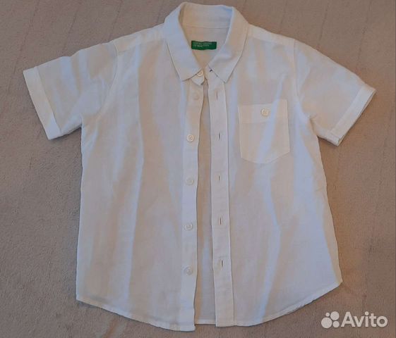 Рубашка с коротким рукавом, Benetton, 98-110 см