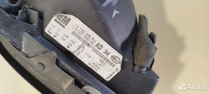 Фара передняя правая opel astra g