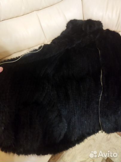 Вязаная норка жакет