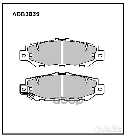 Колодки тормозные дисковые зад ADB3835 alli
