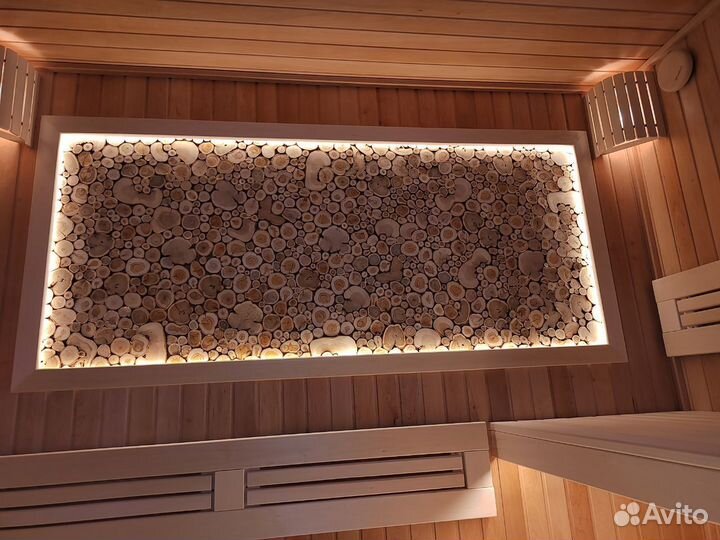 Панно из можжевельника для бани