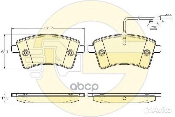 6119411 Колодки тормозные renault kangoo 08- пе