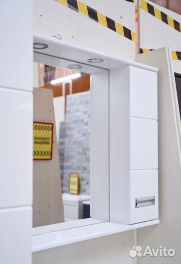 Зеркало-шкаф Francesca Кубо 80 2С белый, правый