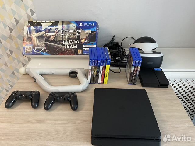 Sony playstation 4 slim 1 tb + Vr очки + 20 игр купить в Ярославле ...