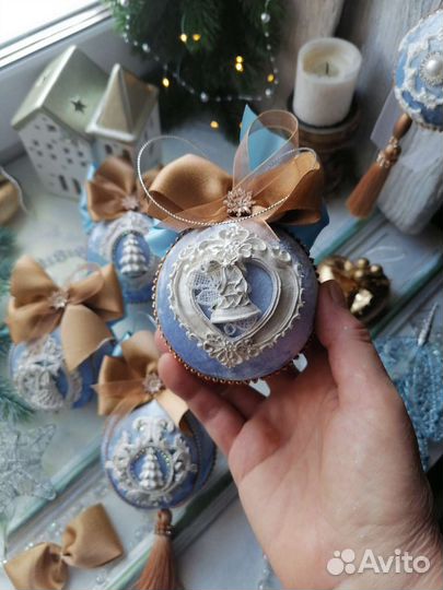 Елочные шары из бархата