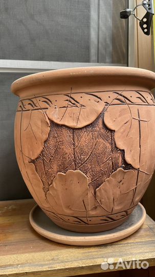 Керамический горшок напольный