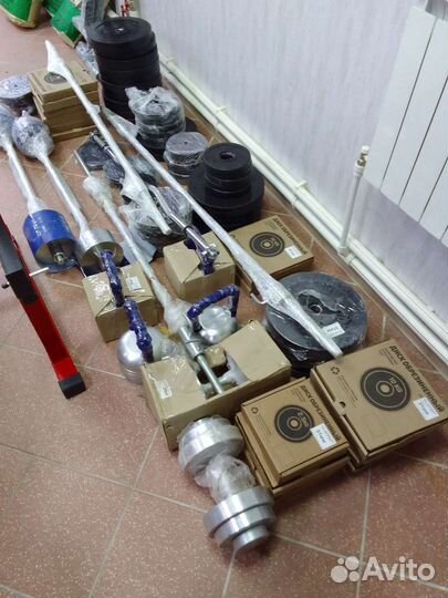 Штанга блины 26-31-51 мм, гантели