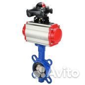 Затвор дисковый поворотный DN.ru WBV3432V-2W-Fb Ду100 Ру16, корпус - углеродистая сталь WCB, диск