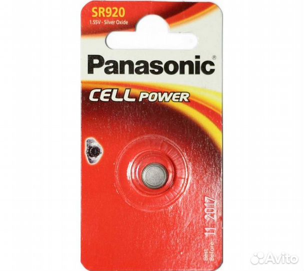 Батарейки Panasonic SR-920EL/1B дисковые серебряно