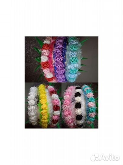 Ободок с цветами