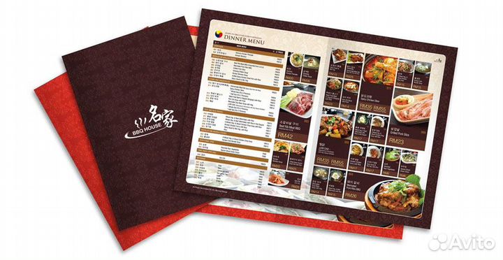 Меню - изготовление, дизайн макет. Ресторан. Кафе