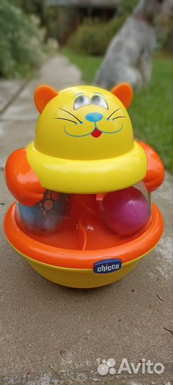 Игрушка юла,игрушка неваляшка chicco(два в одном)