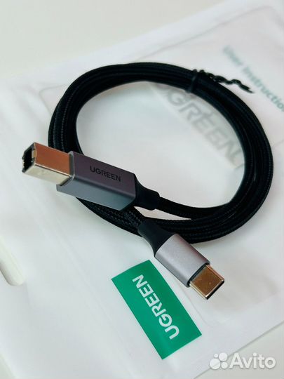 Кабель для принтера UGreen USB-C к USB 2.0