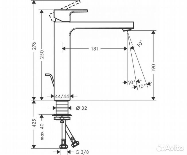 Смеситель для раковины Hansgrohe