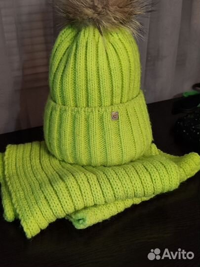 Шапка и снуд зима