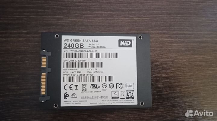 SSD накопитель WD Green 2.5