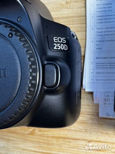 Canon 250d kit на гарантии до 2025