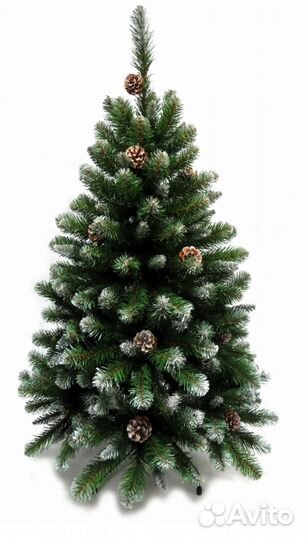 Ель искусственная заснеженная с шишками