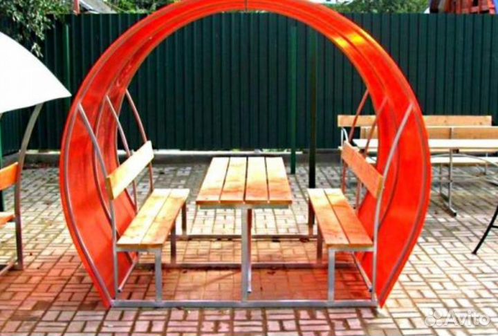 Беседка для дачи из поликарбоната