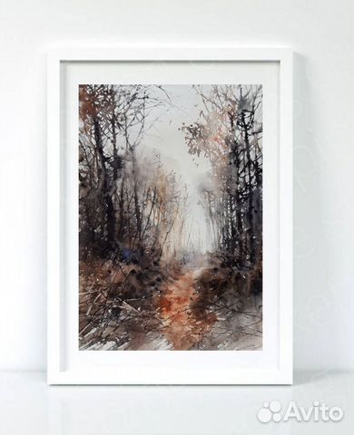 Картина акварель пейзаж