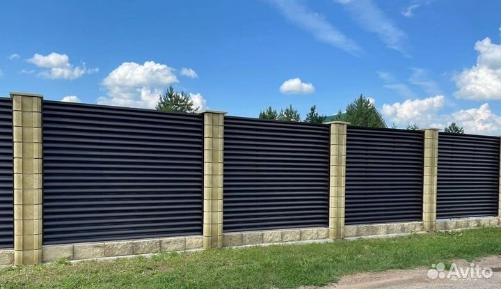 Забор Жалюзи / Забор Ранчо Металлический