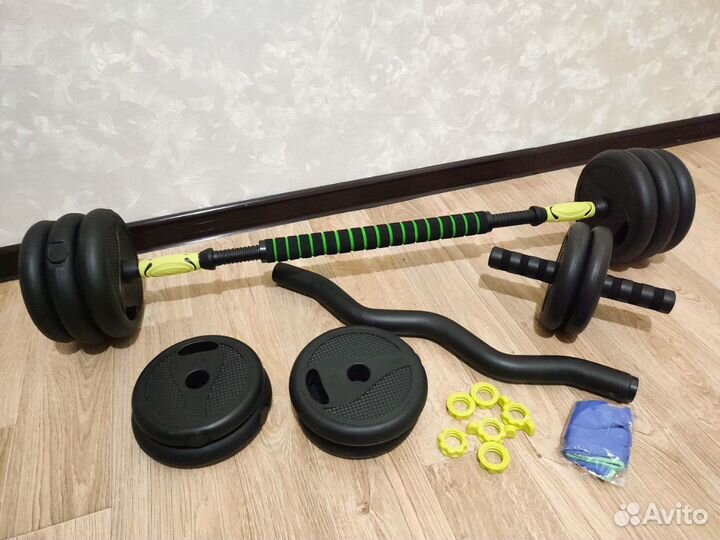 Гантели 20 кг + 2 грифа для штанг