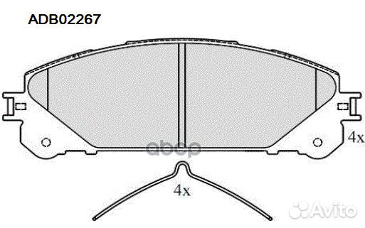 Колодки тормозные дисковые перед ADB02267 A