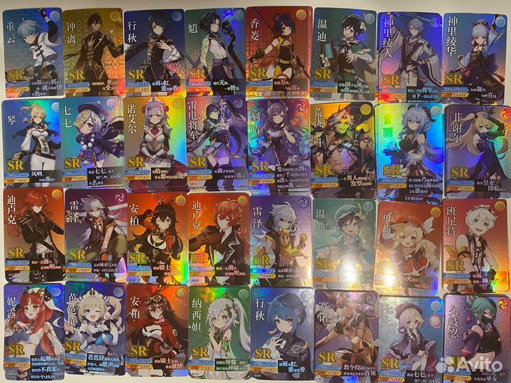 Коллекционные карточки SR геншин/Genshin Impact