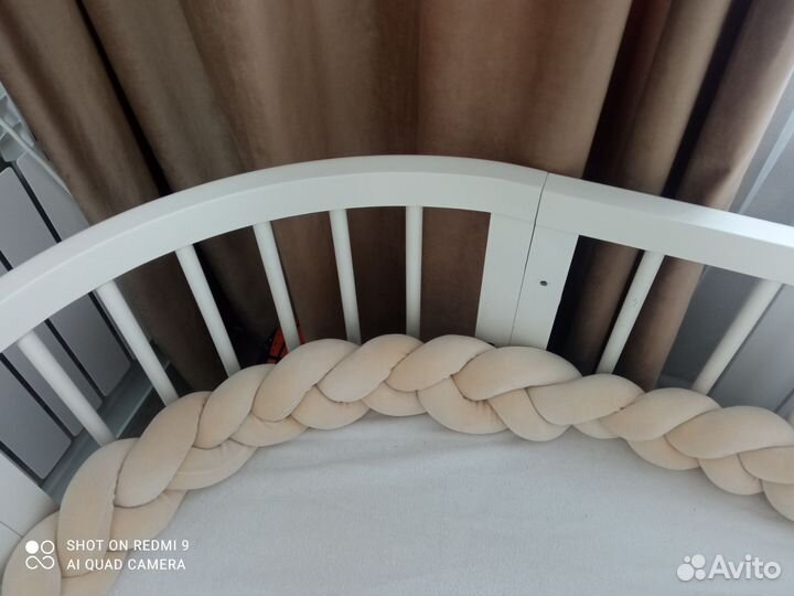 Детская кровать для новорожденных круглая