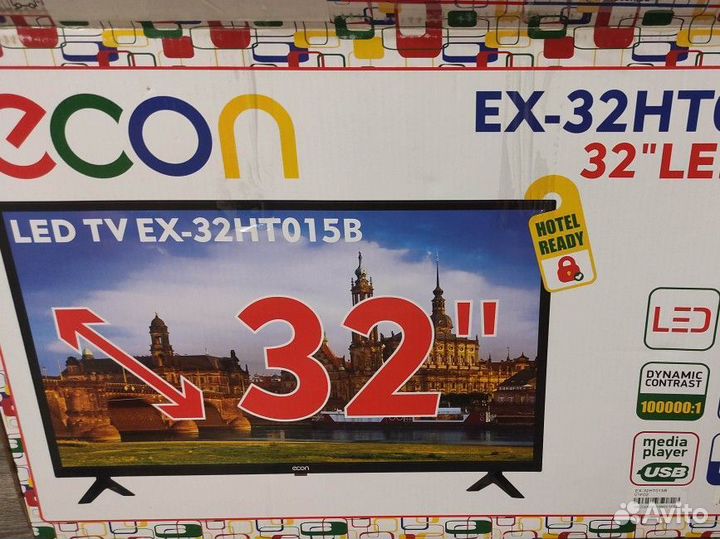 LED телевизор 32 дюйма econ новый