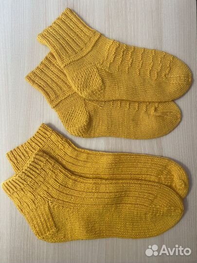 Носки шерстяные вязаные