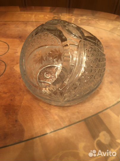 Ваза карзина Хрусталь Новая