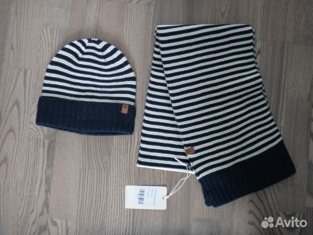 Новый комплект шапка + шарф Pomp de Lux 52-54 р