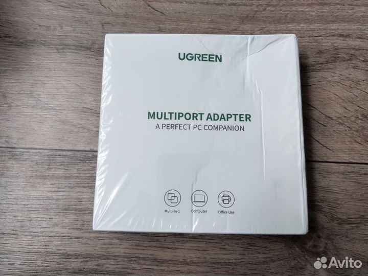 Адаптер Ugreen 20265 (usb хаб+ethernet)