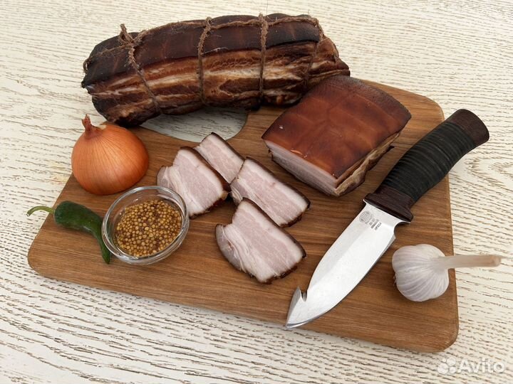 Домашняя грудинка горячего копчения