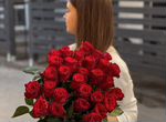 Розы цветы букеты 50см доставка 11 15 21 31 51 101
