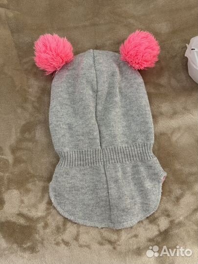 Шапка шлем для девочки 1-2-3 года