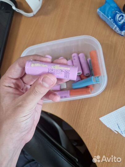 Аккумулятор 18650 Samsung, sanyo