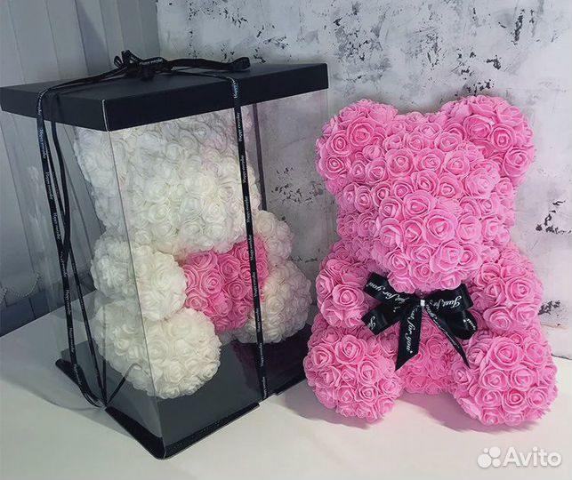 Мишка из роз. Доставка