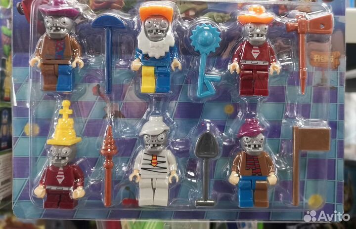 Фигурки зомби против растений размер лего