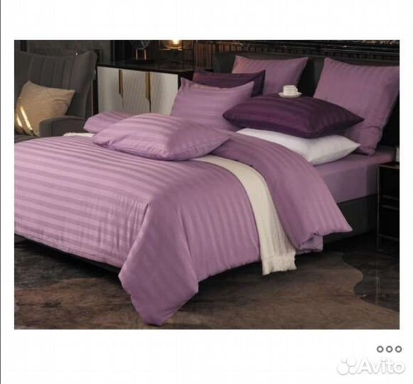 Постельное Евро Страйп-сатин Турция