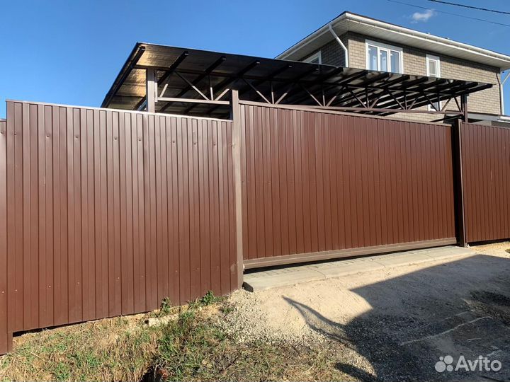 Откатные ворота под ключ