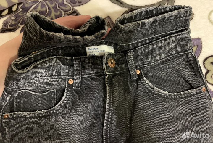 Джинсы bershka 34 mom, balloоn